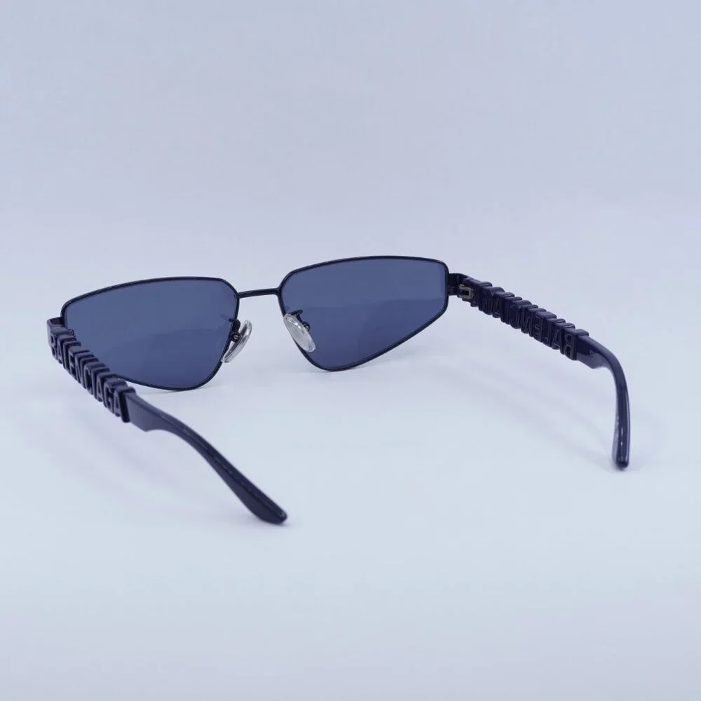 Balenciaga BB0107S 003 Sunglasses - Navy Blue Frame, Blue Lenses - Picture 9 of 10